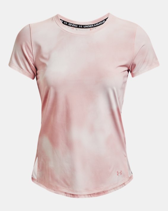 Women's UA Iso-Chill 200 Laser T-Shirt, Pink, pdpMainDesktop image number 4